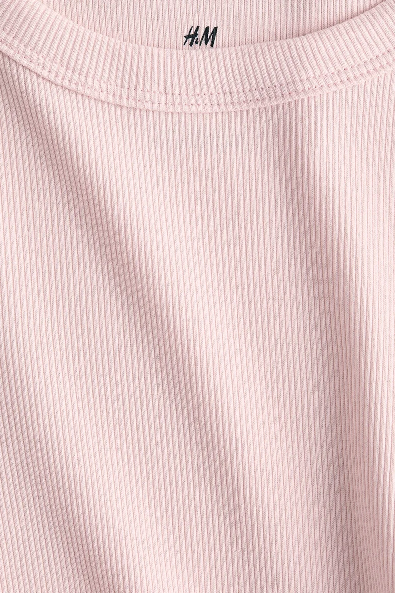 H&M Ribbed cotton jersey top